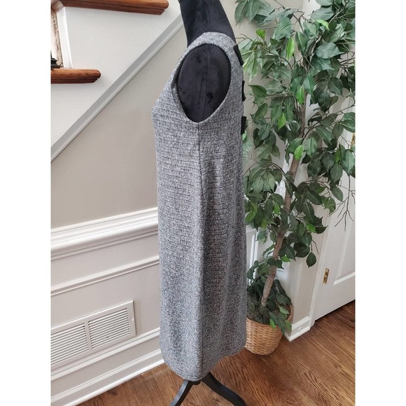 Noni Teen Women's Gray Polyester Round Neck Sleeveless Knee Length Dress Small - Picture 8 of 11